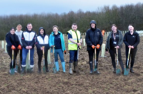 Carbon Literacy catalyst award winners put spades into action for tree planting day
