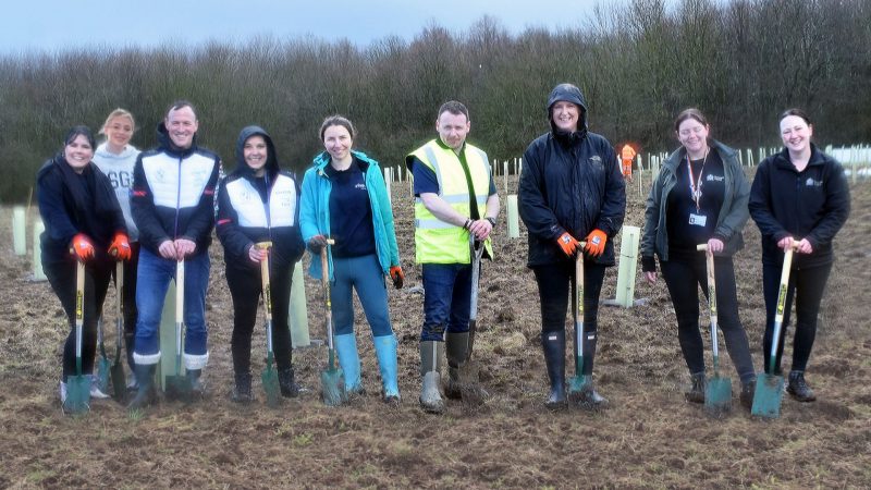 Carbon Literacy catalyst award winners put spades into action for tree planting day