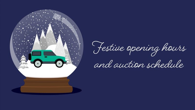 2023 festive opening hours and auction schedule